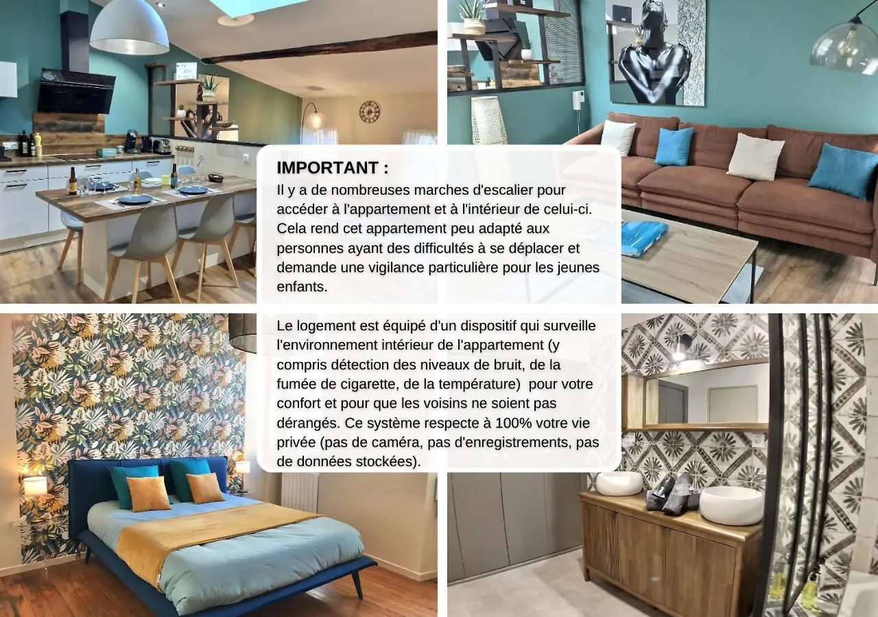 Myzenplace - Duplex 100M2 Cosy & Atypique, Centre Pieton, Parking 0*, Montelimar France